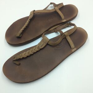 Rainbow Womens T-Street Single Layer Leather Sandal In Sierra Brown 10